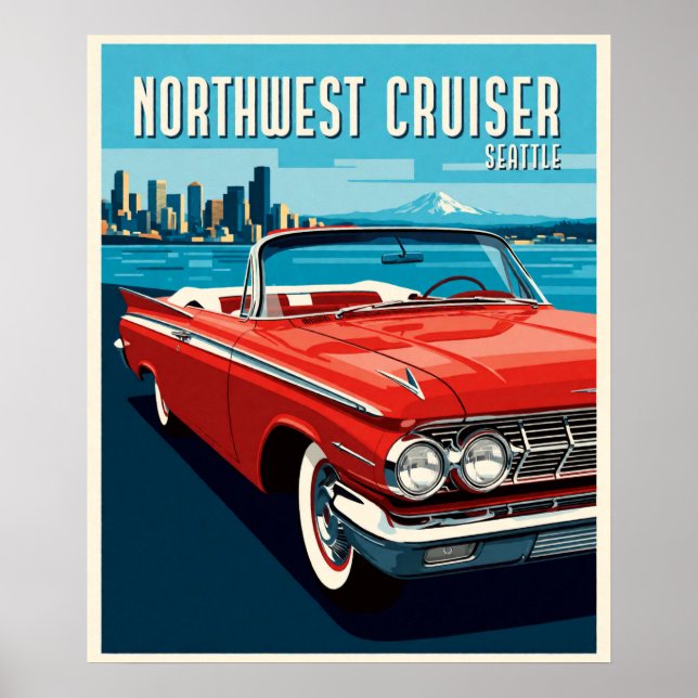 Classic Seattle Road Cruiser Poster (Front)