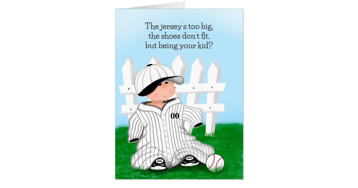 Classic Sentimental Father Son Bond Baseball Card | Zazzle
