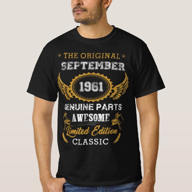 Classic September 1961 Shirt Birthday Gifts , 1961 (Front)