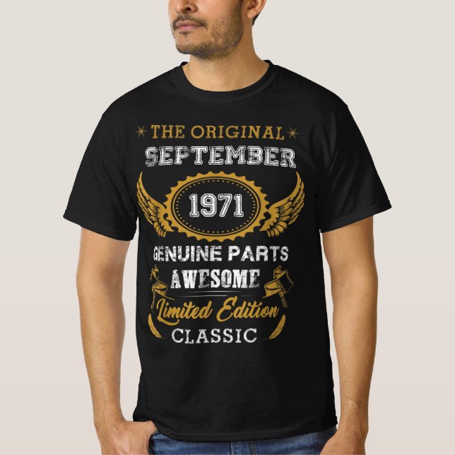Classic September 1971 Shirt Birthday Gifts , 1971 (Front)