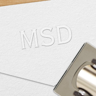 Classic Serif 3 Letter Monogram Embosser