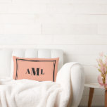 Classic Serif Initials  Lumbar Pillow<br><div class="desc">Simple classic design makes an absolutely beautiful pillow. Perfect for gifting or buy one for yourself. Don't hesitate to message me if you would like cursive letters or color changes. Thanks for visiting my Zazzle store!</div>