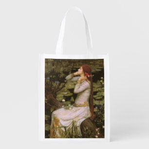 Classic Shakespeare Ophelia Pond Lily Fine Art Grocery Bag