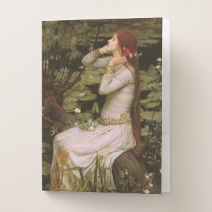 Classic Shakespeare Ophelia Pond Lily Fine Art Pocket Folder