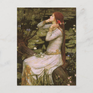Classic Shakespeare Ophelia Pond Lily Fine Art Postcard