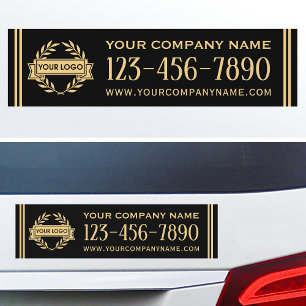 Classic Sign Logo Black Gold Bumper Car Magnet