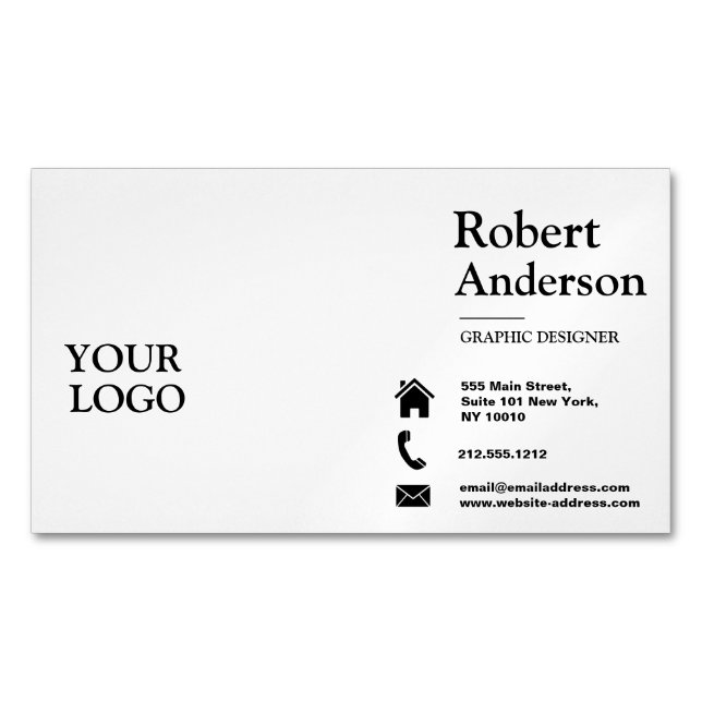Classic Signature Standard Business Card Magnet (Front)