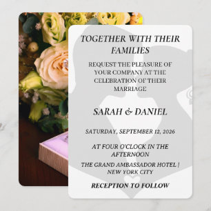 Classic Silhouette Couple Wedding Invitation Ele