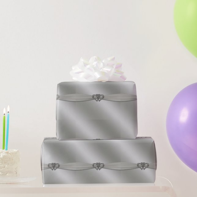 Classic Silver 25th Anniversary Wrapping Paper (Party Gifts)