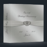 Classic Silver 25th Wedding Anniversary Binder<br><div class="desc">A Digitalbcon Images Design featuring a satin silver color and classic design theme with a variety of custom images, shapes, patterns, styles and fonts in this one-of-a-kind "Classic Silver 25th Wedding Anniversary" 1.5" Binder. This elegant and attractive design comes complete with customizable text lettering to suit your own special occasion....</div>