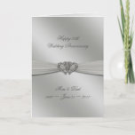 Classic Silver 25th Wedding Anniversary Card at Zazzle