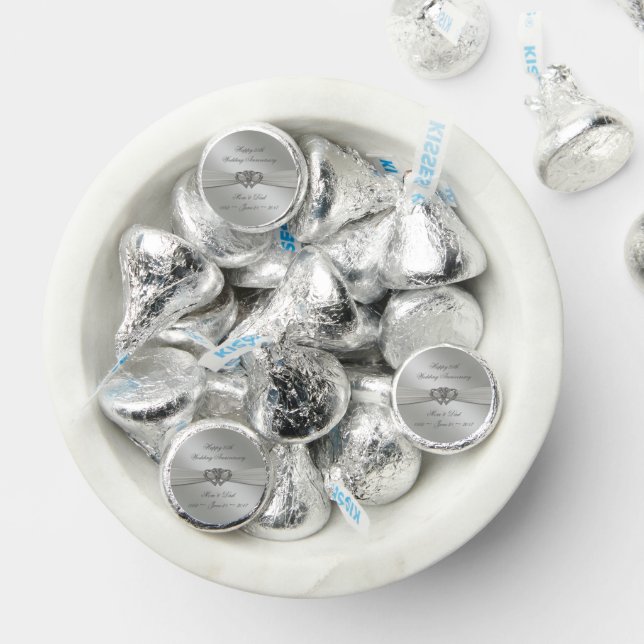Classic Silver 25th Wedding Anniversary Hershey®'s Kisses® (Assorted)