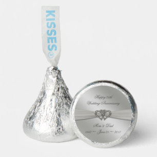 Classic Silver 25th Wedding Anniversary Hershey®'s Kisses®