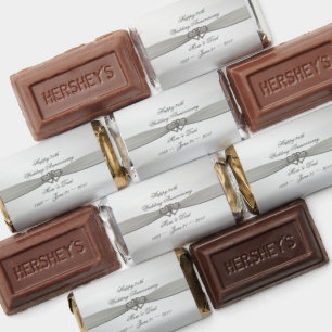 Classic Silver 25th Wedding Anniversary Hershey's Miniatures