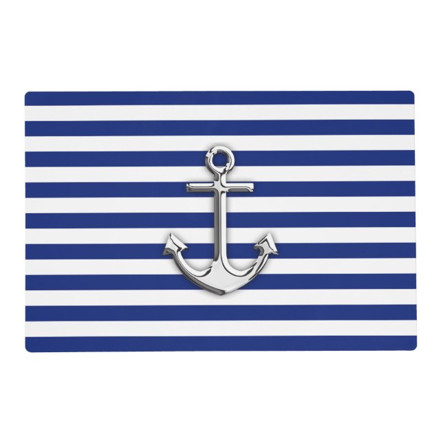 Classic Silver Anchor Placemat (Front)