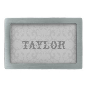 Classic Silver Buckle - Personalize w/Name Belt Buckle