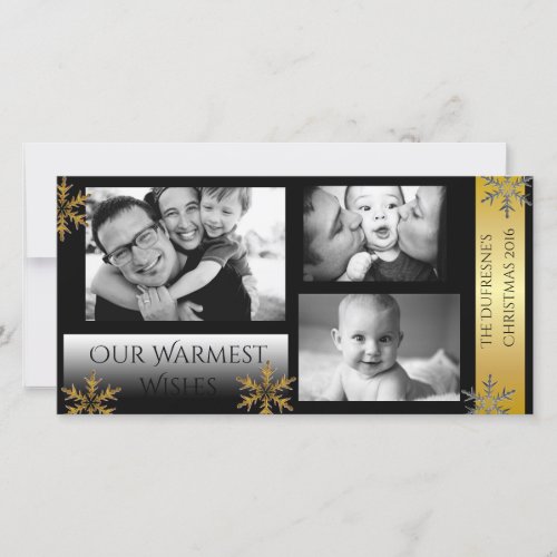 Classic Silver  Gold Holiday Card