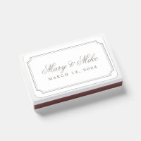 Classic Silver Gray Wedding Favor Matches