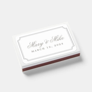 Classic Silver Gray Wedding Favor Matches