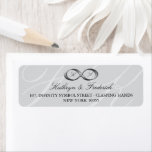 Classic Silver Infinity Hand Clasp Wedding Address Label