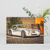 Classic Silver Sports Car (Standing Front)