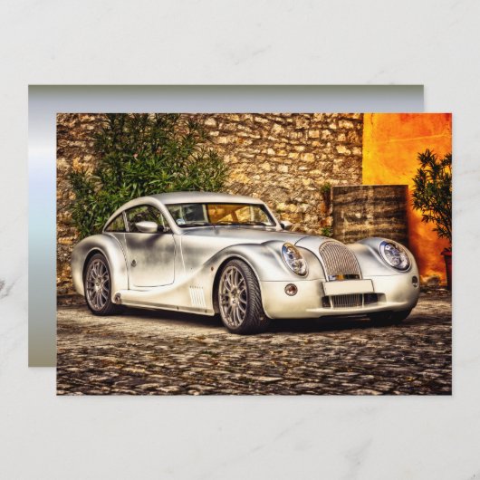 Classic Silver Sports Car (Front/Back)