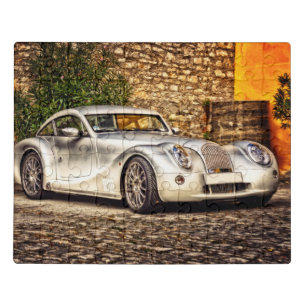Classic Silver Sports Car Jigsaw Puzzle