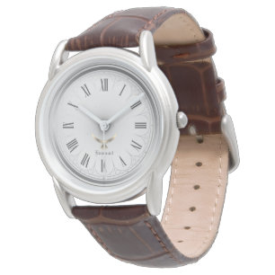 Classic Silver tone Religious Dove Custom Watch