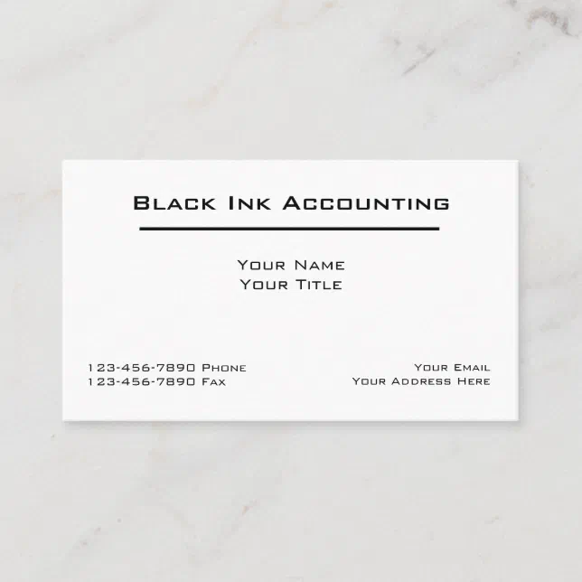 Classic Simple Accountant Business Cards | Zazzle