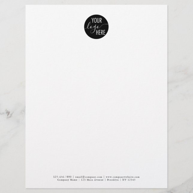 Classic Simple Basic Logo Company Corporate Letterhead (Front)