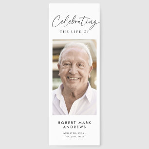 Classic Simple Celebration of Life Memorial Bookmarks