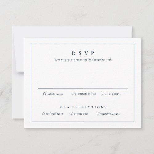 Classic Simple Clean Elegant Wedding  Invitation