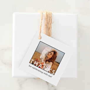 Classic Simple Custom Photo Favor Tags