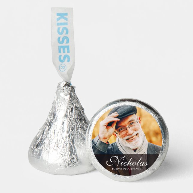 Classic Simple Custom Photo Memorial Funeral Hershey®'s Kisses® (Front)