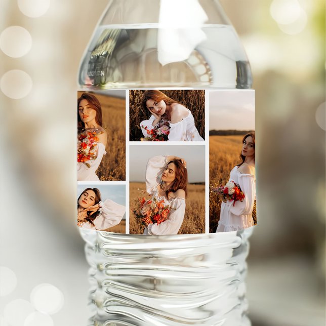 Classic Simple Custom Photo Water Bottle Label (Creator Uploaded)
