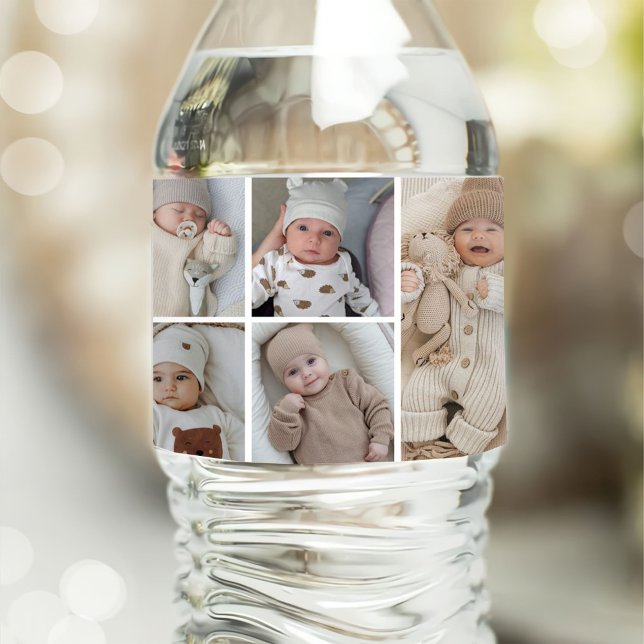 Classic Simple Custom Photo Water Bottle Label (Creator Uploaded)