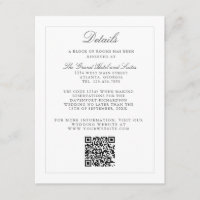 Classic Simple Elegance Wedding Info - Details