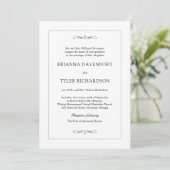 Classic Simple Elegance Wedding Invitation (Standing Front)