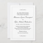 Classic Simple Elegance Wedding Invitation | Zazzle