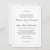 Classic Simple Elegance Wedding Invitation (Front)