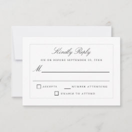 Classic Simple Elegance Wedding RSVP