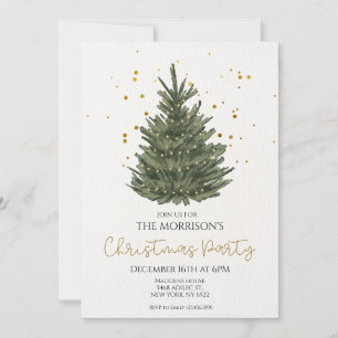 Classic Simple Elegant Christmas Party Invitation