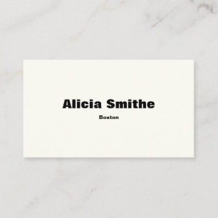 Classic Simple Elegant Ivory Business Card