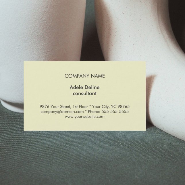 Classic Simple Elegant Light Color Consultant Business Card (Creator Uploaded)