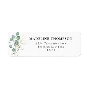 Classic Simple Eucalyptus Botanical Label