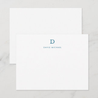 Classic Simple Modern Monogram Initial Note Card