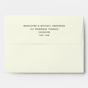 Classic Simple Pastel Yellow Return Address Envelope