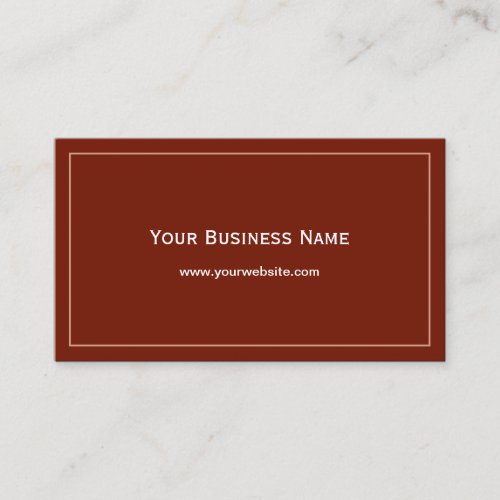 Simple Plain Red Business card