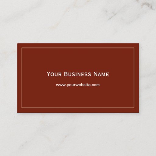 Customizable Simple Plain Red Business card