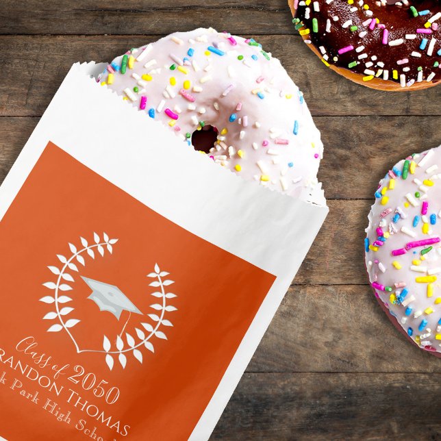 Classic Simple Purple Graduation Candy Favor Bag (Classic purple graduation candy favor bag with simple typography for elegant party treats.)